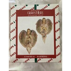 Christmas Around the World House of Lloyd Harmony Angel Ornament 2 Pc 530979 VTG